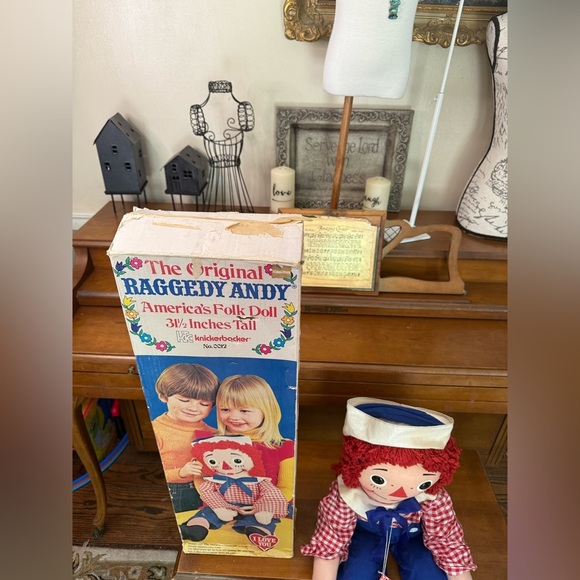 Vintage 1960's 32" The Original Knickerbocker Raggedy Andy with box - Picture 10 of 13